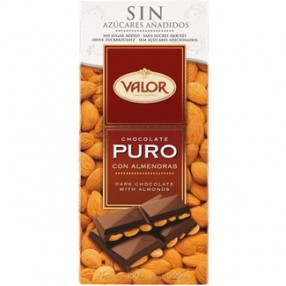 chocolate puro almendras, 250g - El Jamón